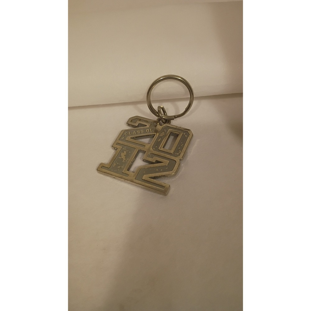 Jostens Class of 2012 Graduation Keychain Silver Tone Metal Souvenir Key Ring